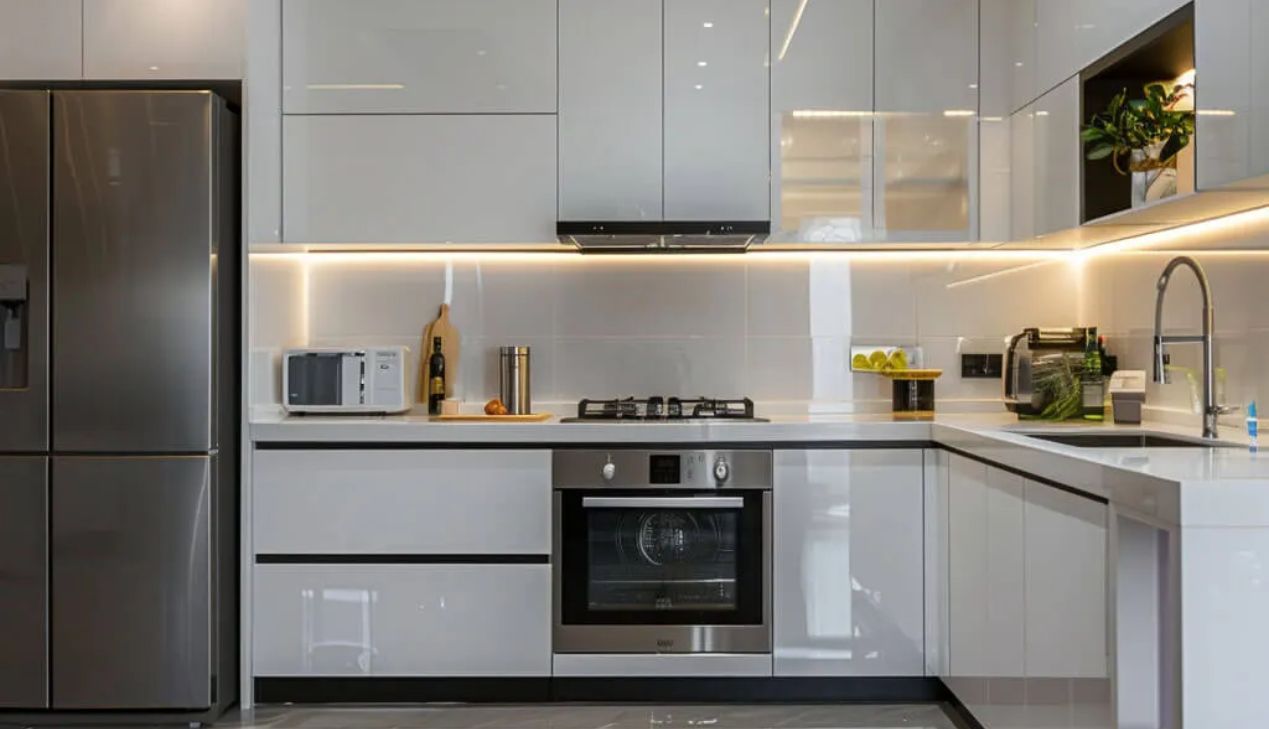 Mẫu tủ bếp nhựa PVC đẹp