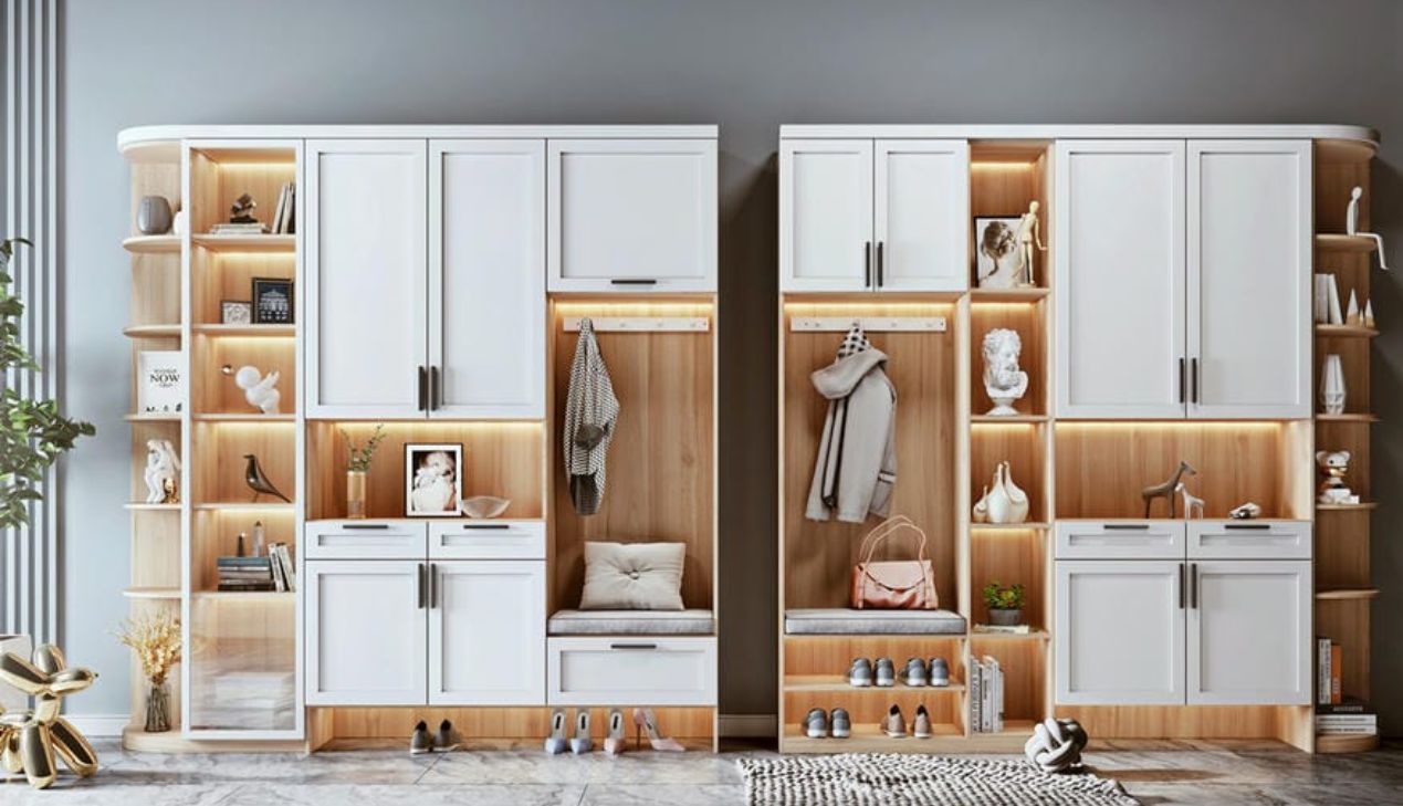Mẫu Tủ Giày Gỗ Tự Nhiên