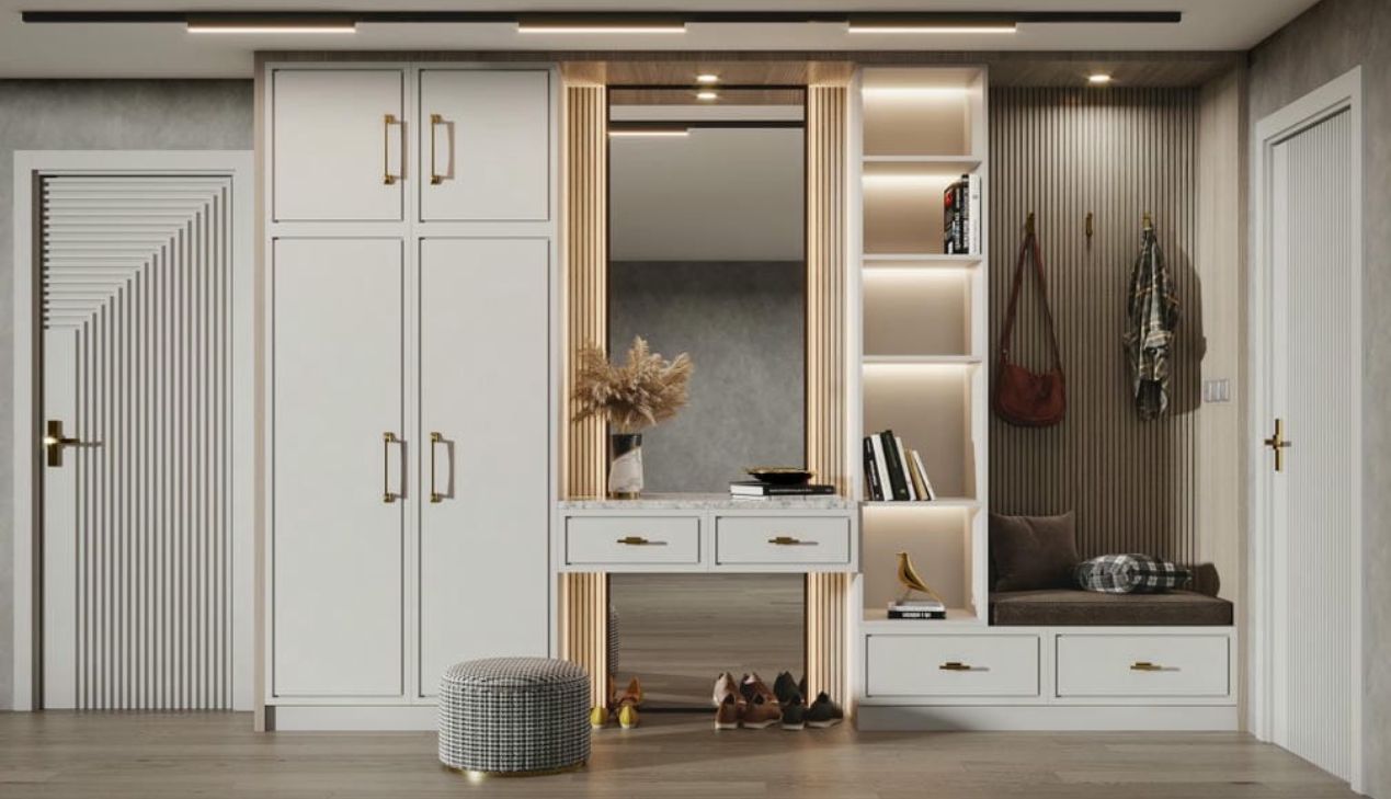 Mẫu tủ giày gọn đẹp