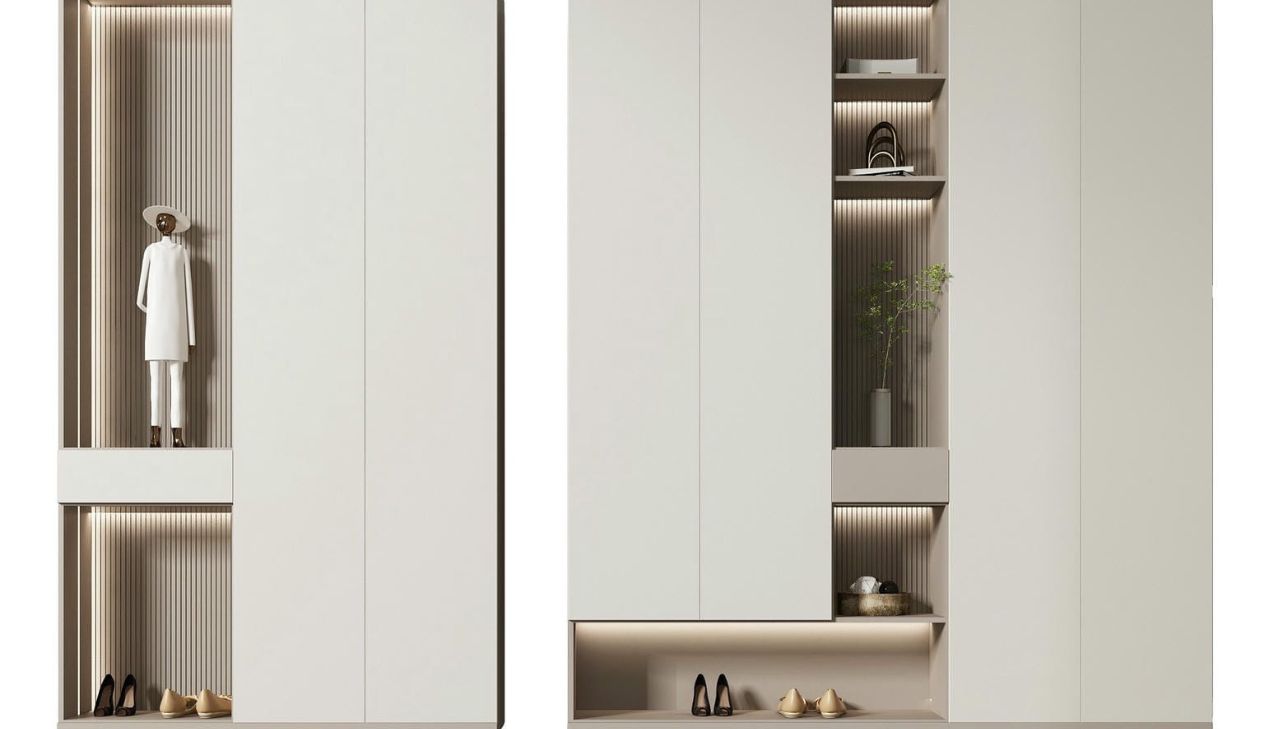 Mẫu tủ giày hiện đại Mẫu tủ giày hiện đại