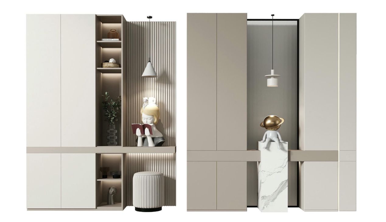 Mẫu tủ giày phong cách Bắc Âu Mẫu tủ giày phong cách Bắc Âu