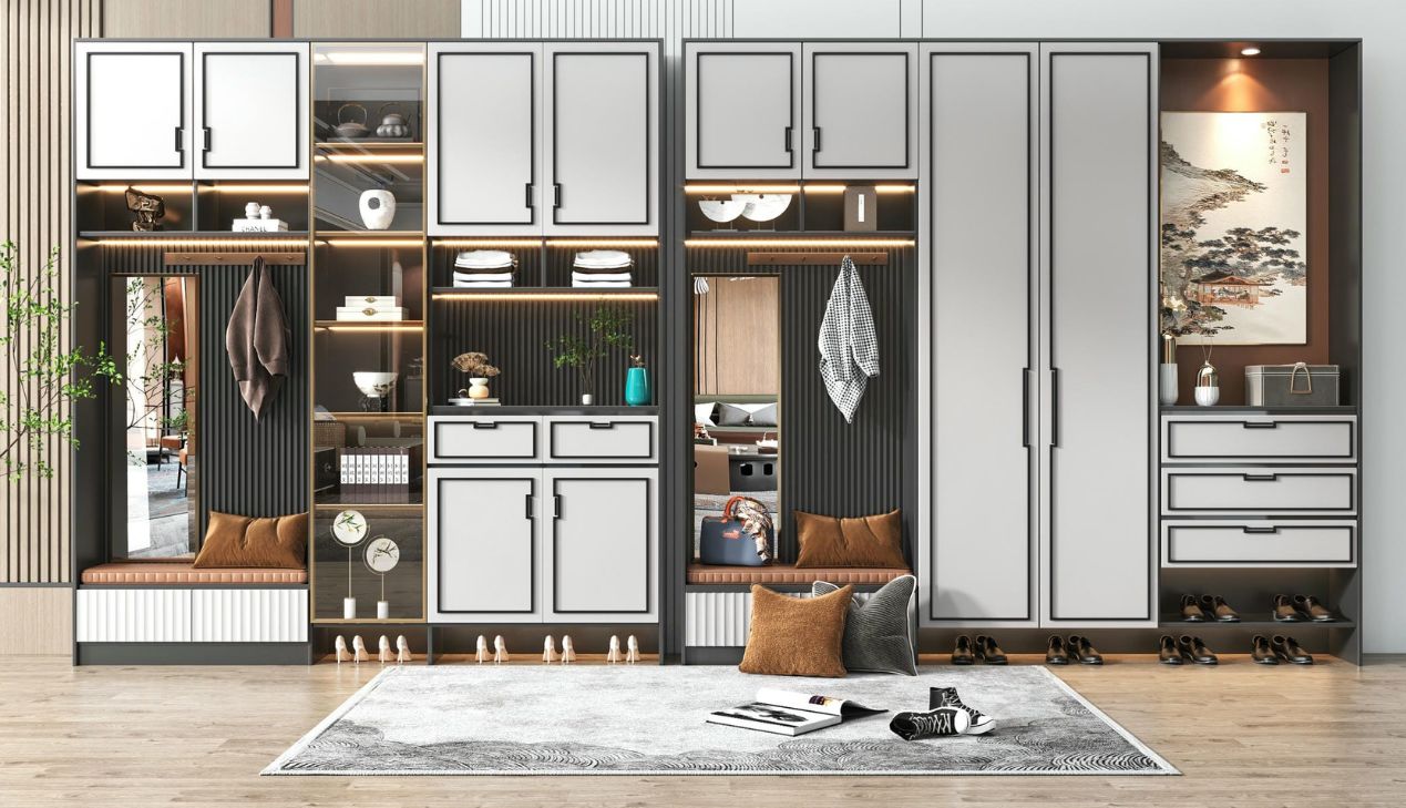 Mẫu Tủ Gỗ Để Giầy Dép