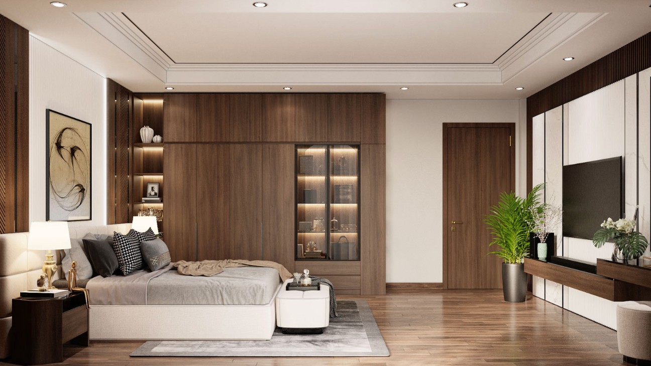 Mẫu tủ gỗ quần áo đẹp hoàn thiện phòng ngủ Mẫu tủ gỗ quần áo đẹp hoàn thiện phòng ngủ