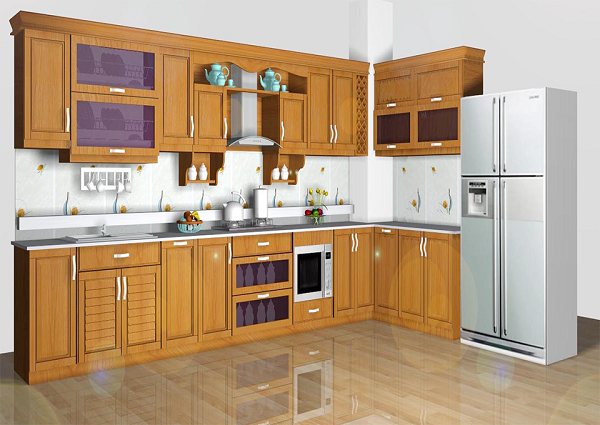 Mẫu tủ nhôm giả gỗ đẹp