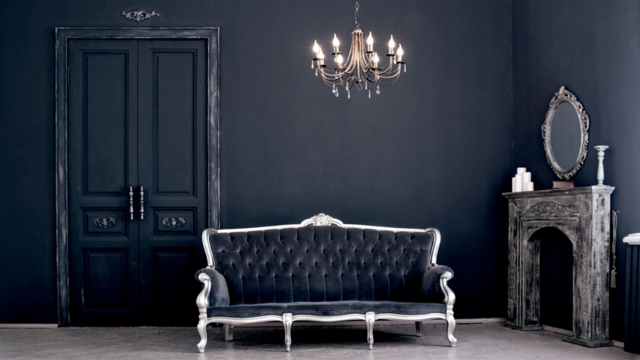 Nội thất Gothic sang trọng với sofa huyền bí