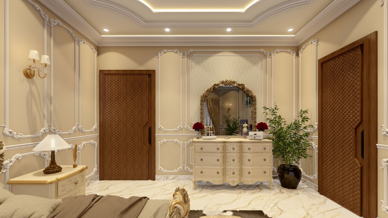 Nội thất phòng ngủ phong cách hoàng gia phương Tây