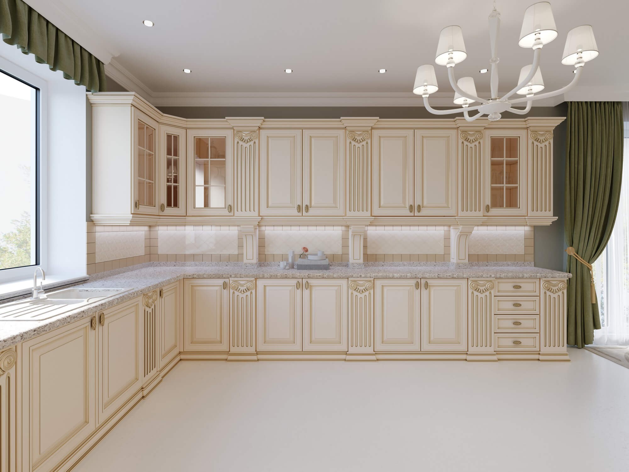 Nội thất tân cổ điển cho bếp