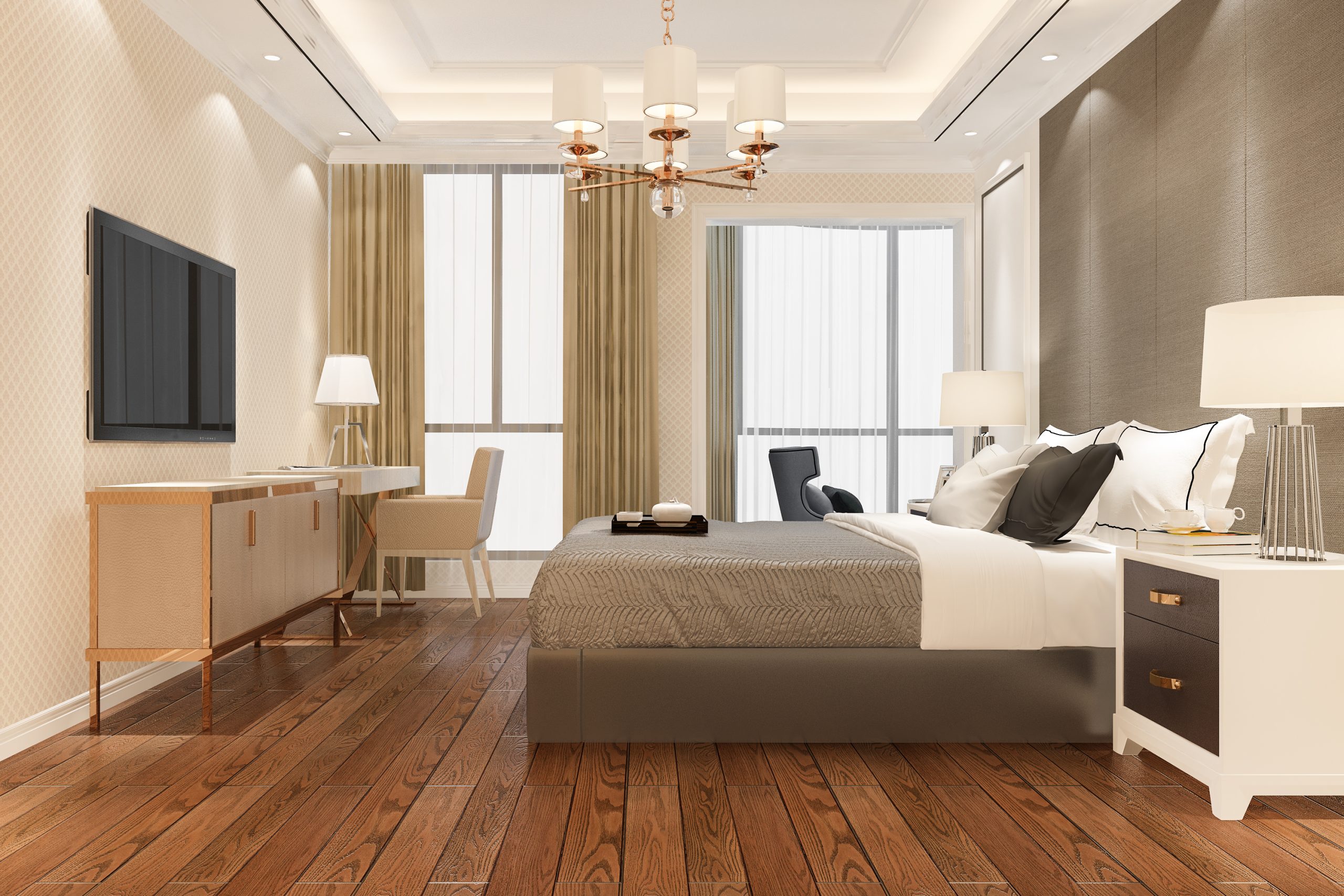 Phối màu sàn gỗ với nội thất