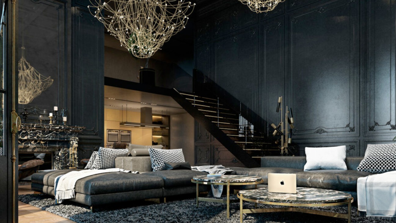 Phối màu tường theo phong cách Gothic hoài cổ