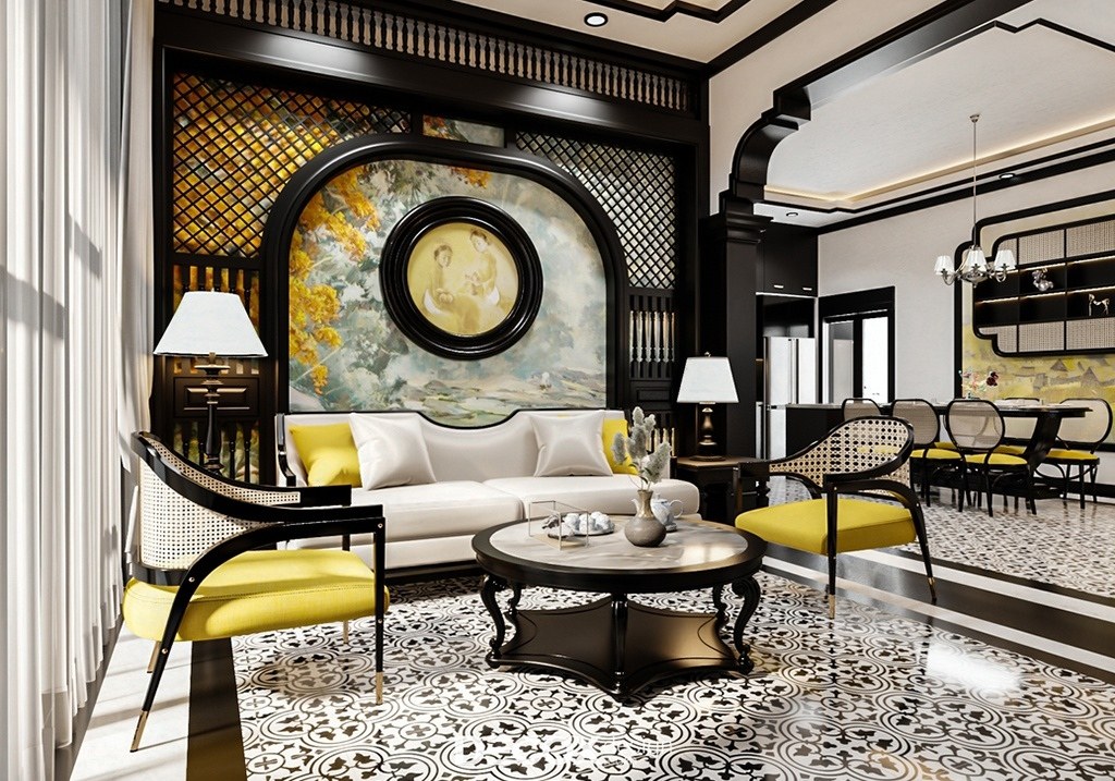 Phong cách nội thất được thiết kế kiểu indochine