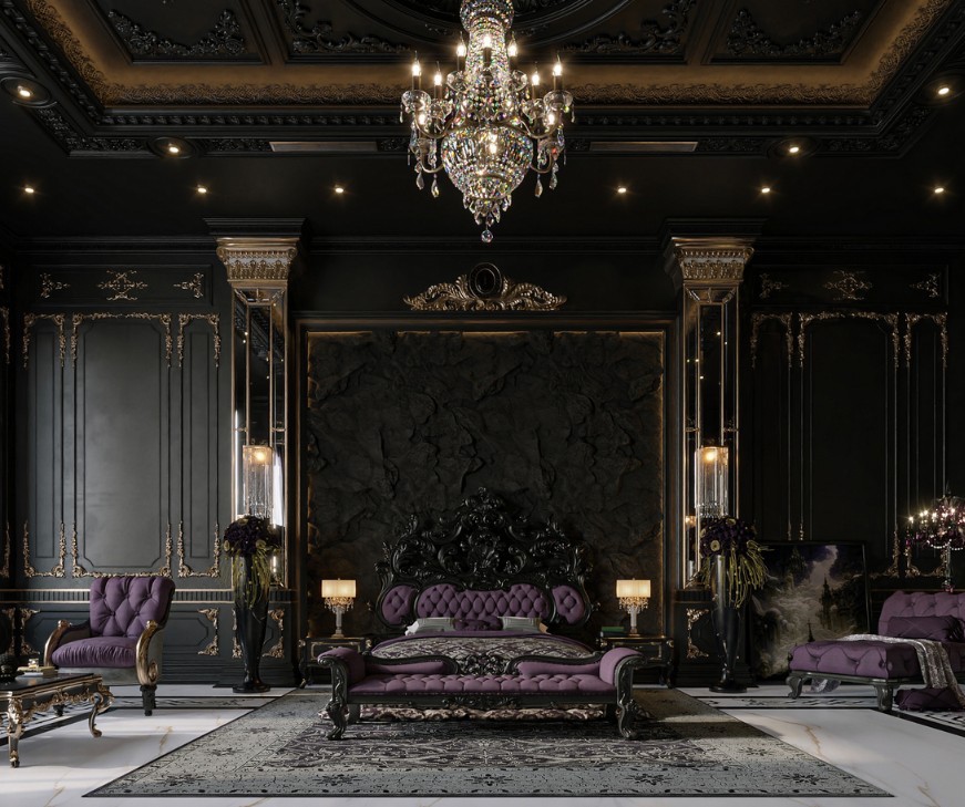 Phong cách thiết kế nội thất Gothic trong lâu đài hiện đại