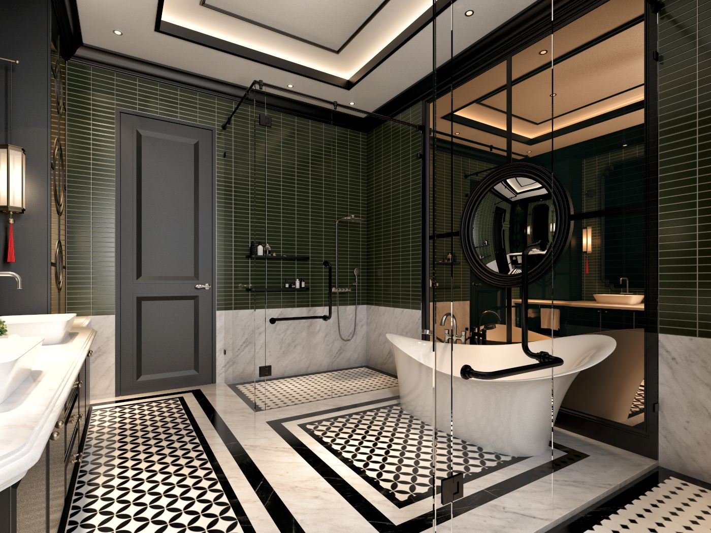 Phong cách thiết kế nội thất phòng tắm kiểu indochine