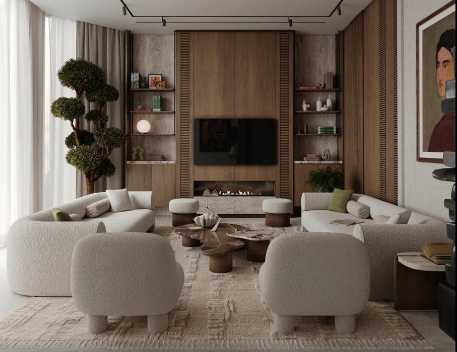 Phòng khách biệt thự mini đẹp