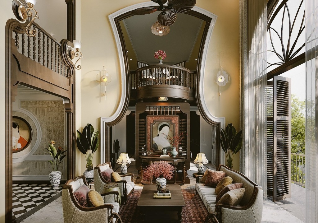 Phong cách thiết kế nội thất indochine tinh tế