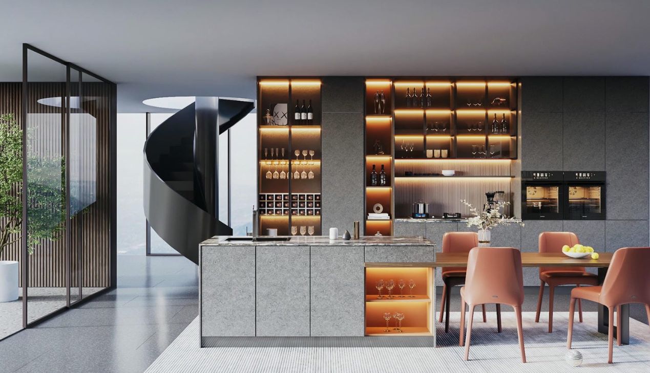 Quầy bar bếp đa năng