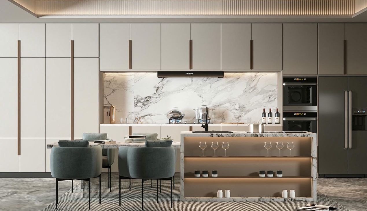 Quầy bar bếp hiện đại Quầy bar bếp hiện đại