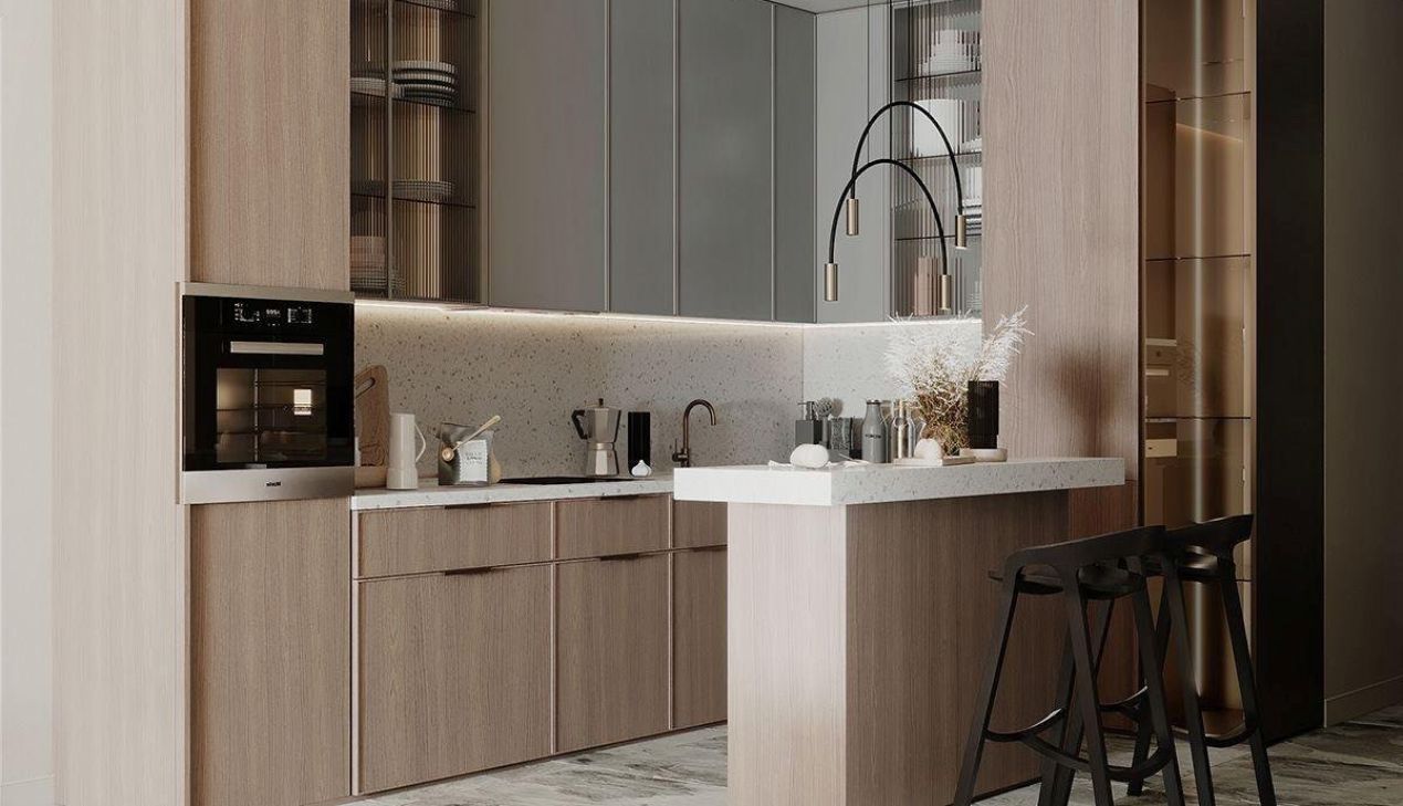 Quầy bar bếp mini Quầy bar bếp mini