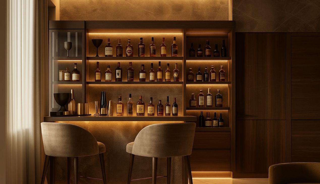 Quầy bar cho phòng khách nhỏ