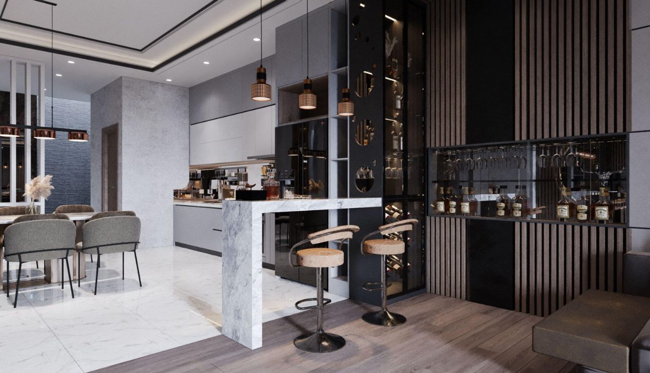 Quầy Bar Gỗ Tự Nhiên Đẹp