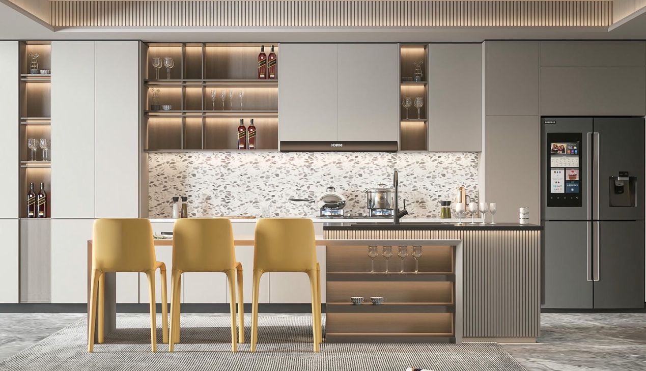 Quầy bar mini đơn giản dễ lắp đặt