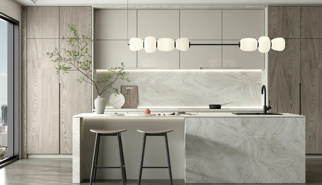 Quầy bar mini kết hợp bếp