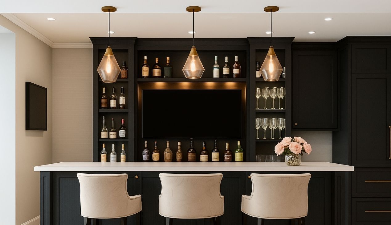 Quầy bar phòng khách phong cách Bắc Âu