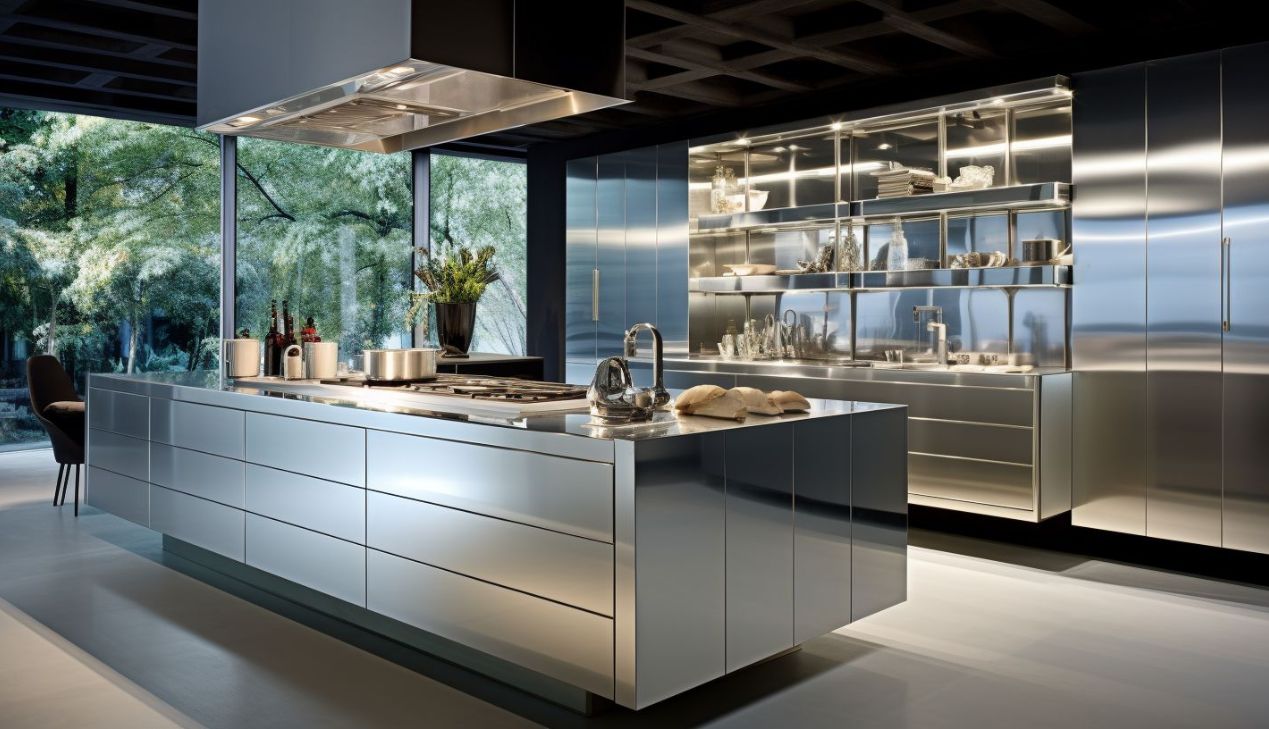 Quầy inox nhà bếp chuyên nghiệp