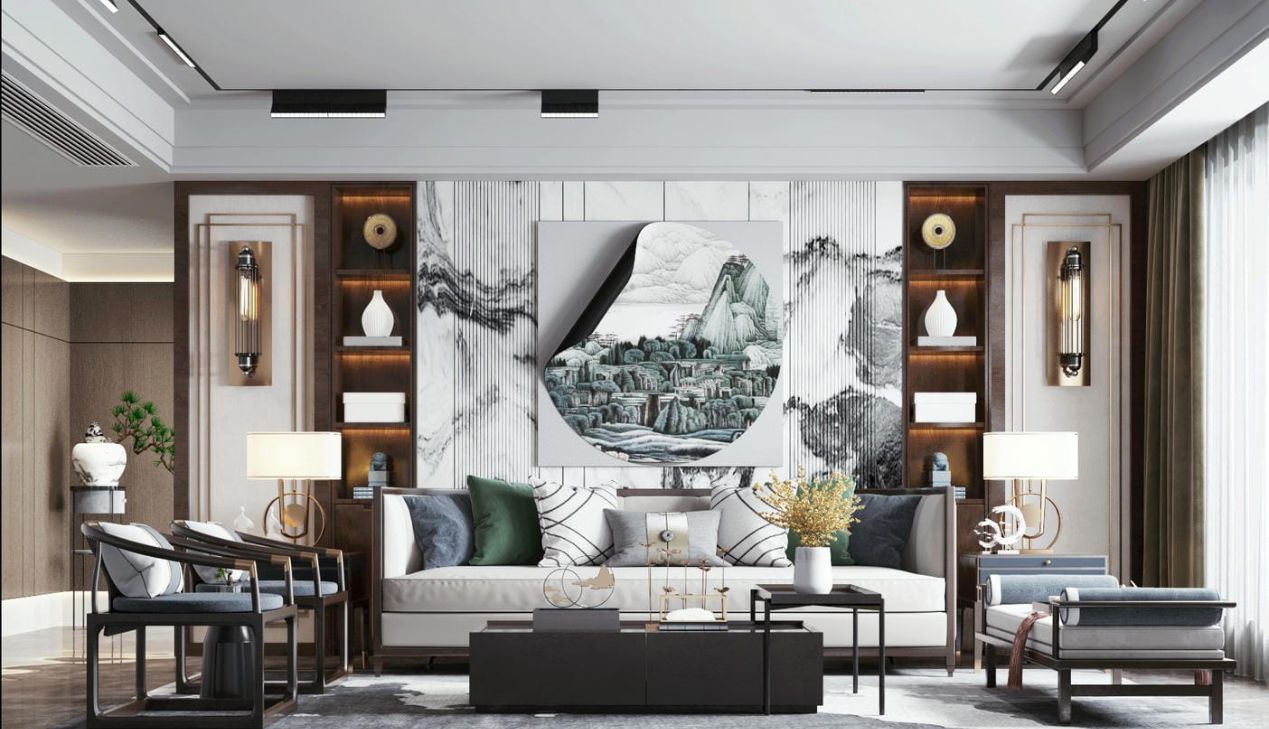 Sofa gỗ chân thấp đơn giản