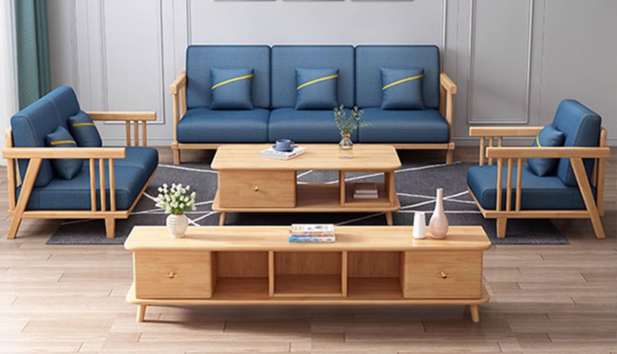 Sofa gỗ đơn giản hiện đại