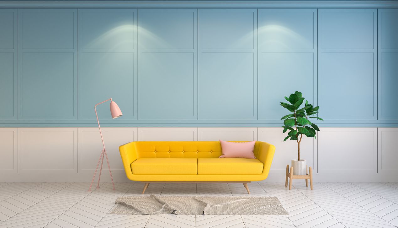 Sofa gỗ óc chó hiện đại