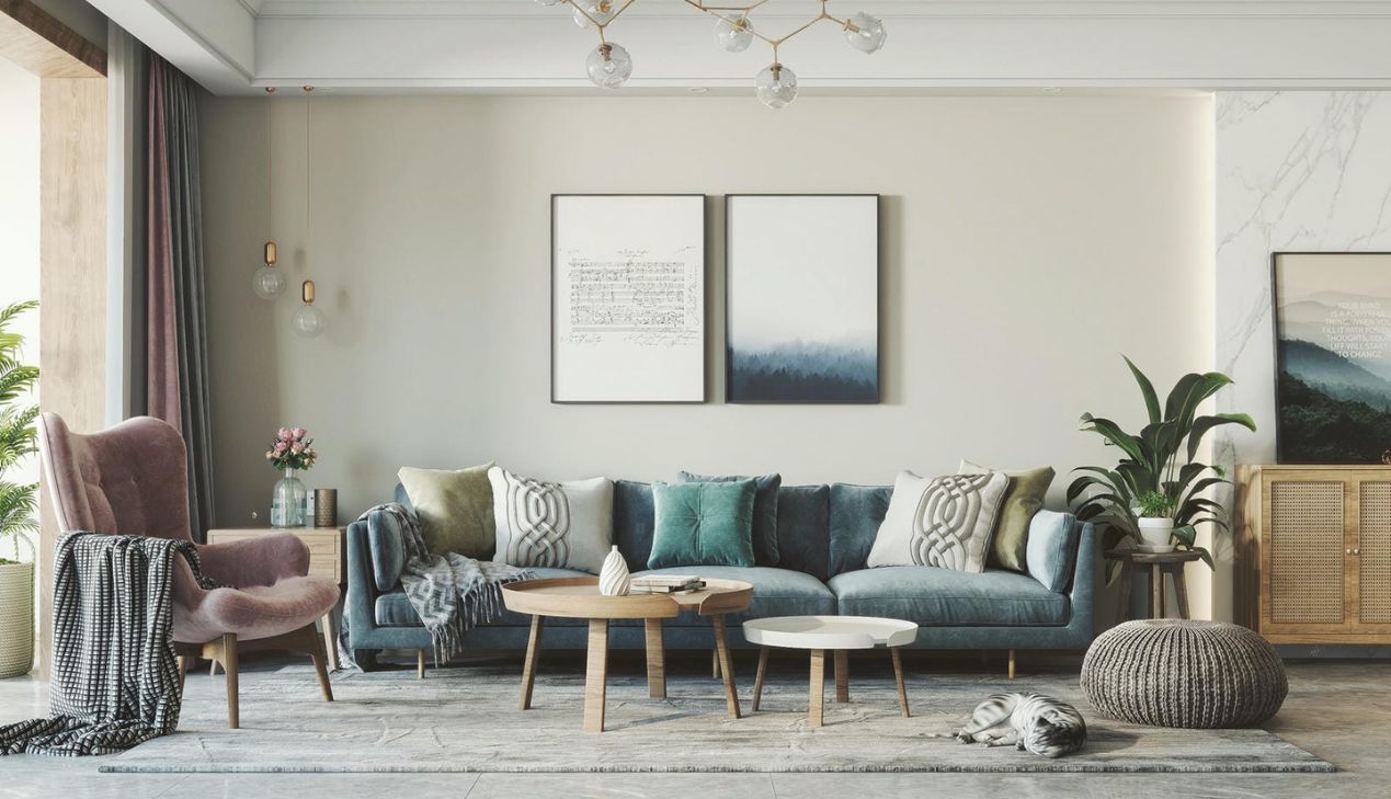 Sofa gỗ phù hợp nhà cấp 4