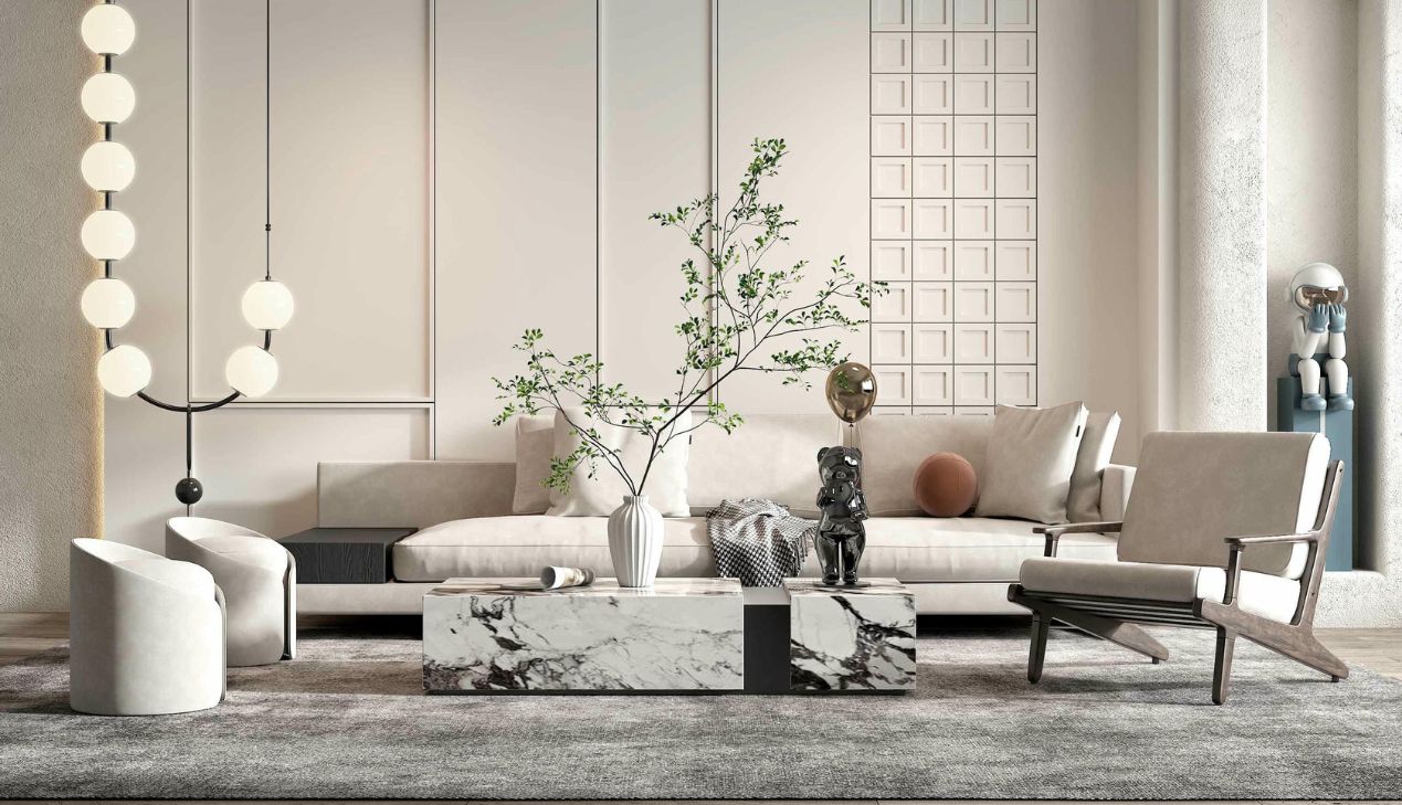 Sofa gỗ sồi hiện đại