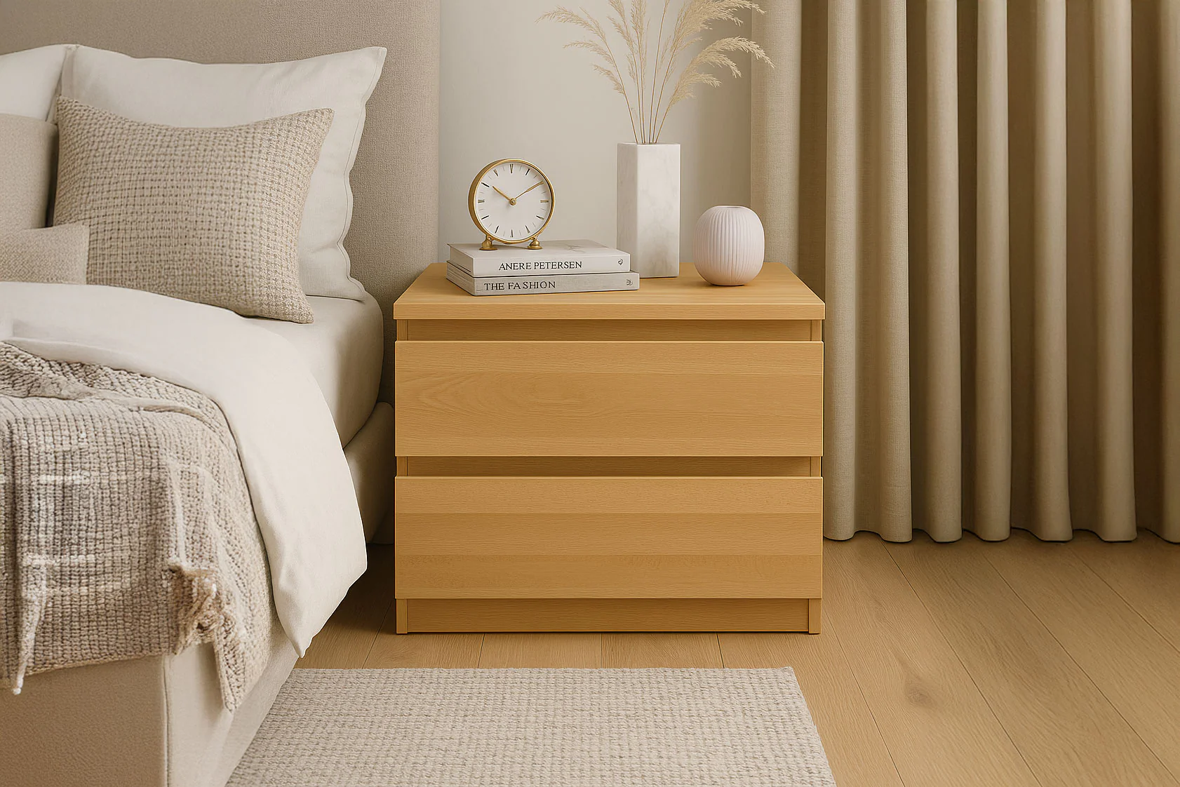 Tab đầu giường gỗ nhỏ xinh