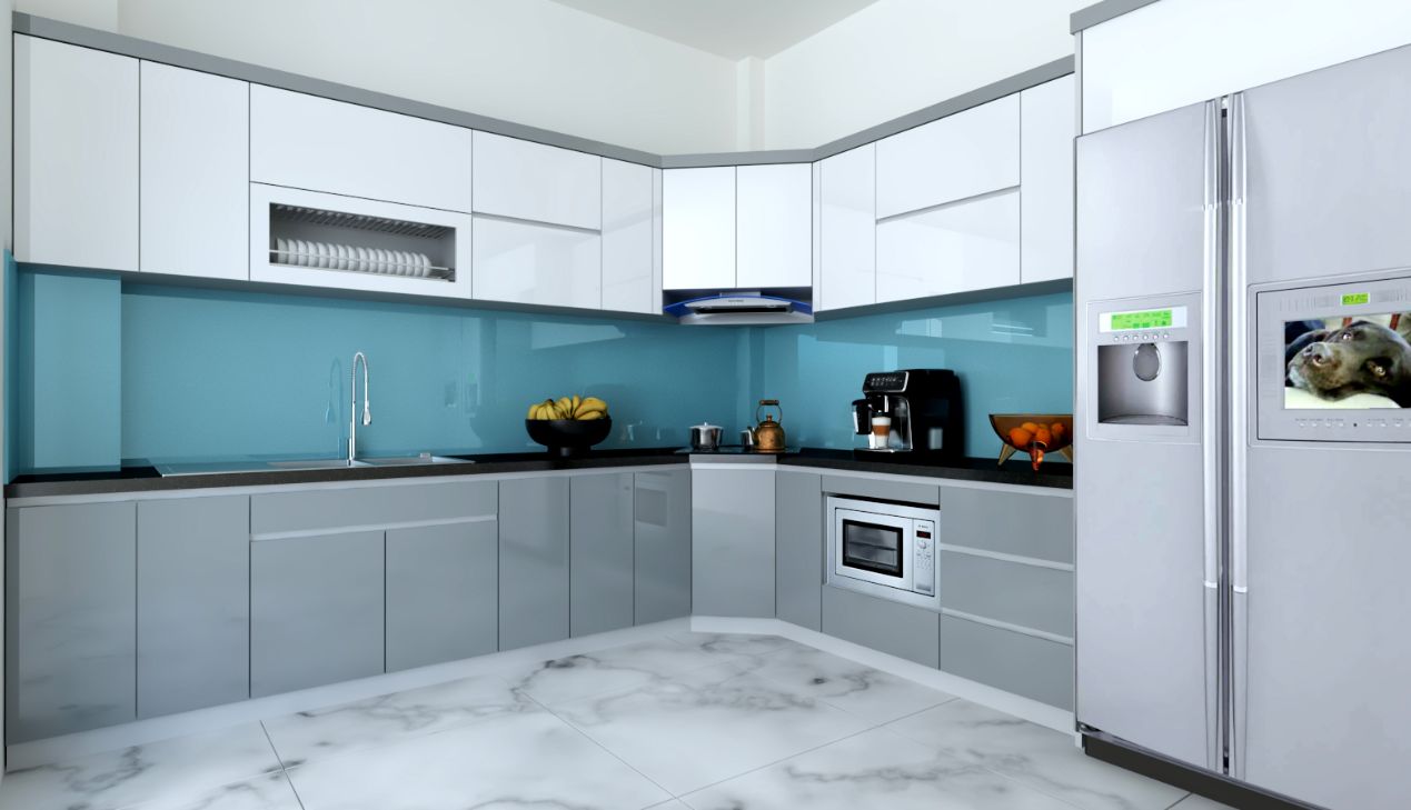 Thi công tủ bếp nhựa Picomat cho căn hộ chung cư