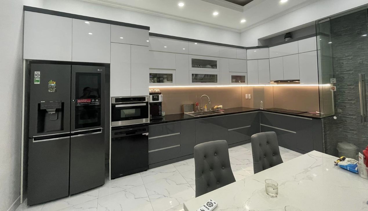 Thi công tủ bếp nhựa PVC