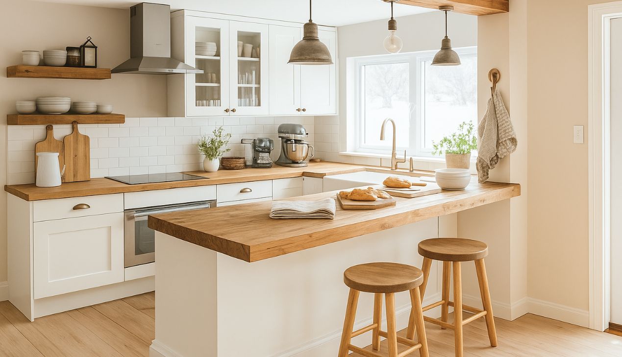 Thiết kế bếp nhà phố chữ U