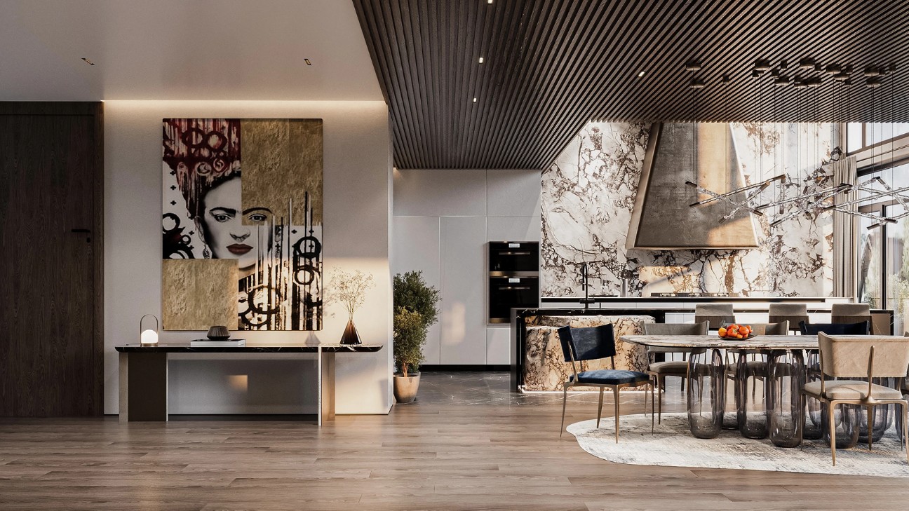 Thiết kế bếp tân cổ điển hoàn thiện luxury Thiết kế bếp tân cổ điển hoàn thiện luxury