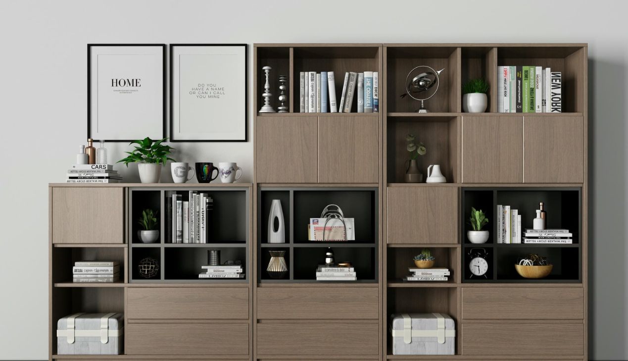 Thiết kế kệ gỗ phòng khách Thiết kế kệ gỗ phòng khách