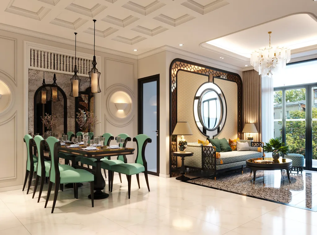Thiết kế nội thất căn hộ phong cách indochine