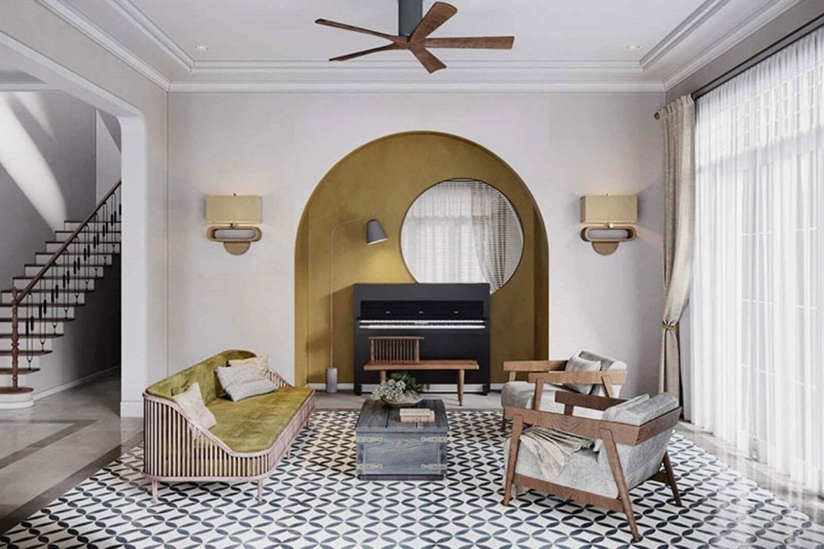 Thiết kế nội thất nhà cấp 4 phong cách indochine