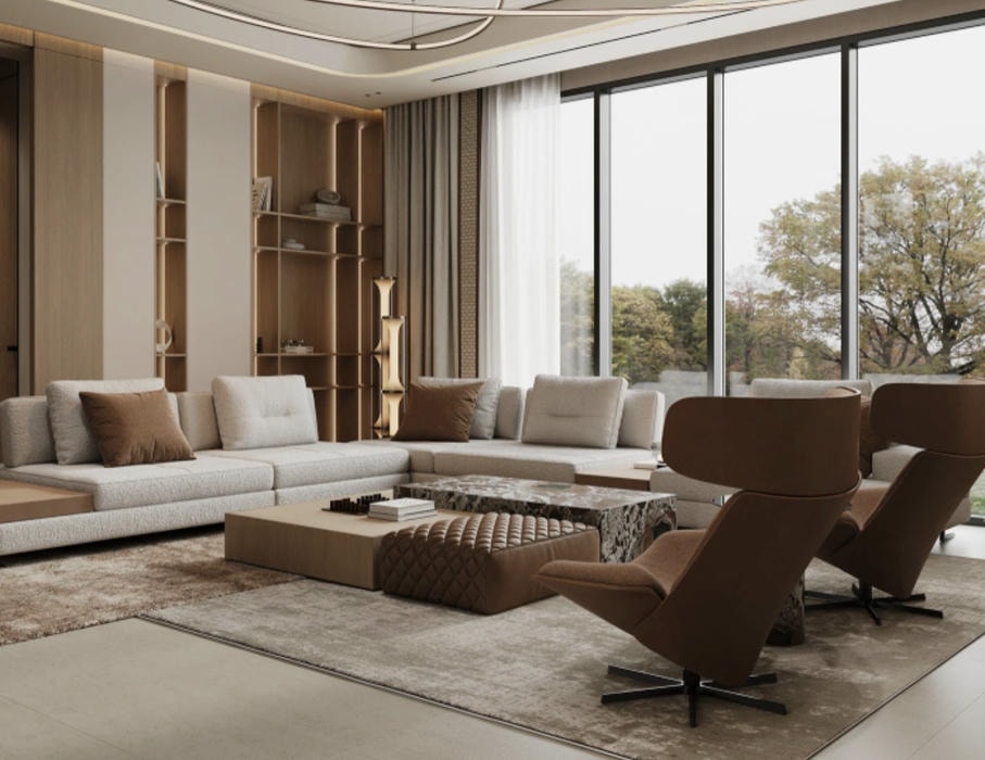 Thiết kế phòng khách biệt thự mini