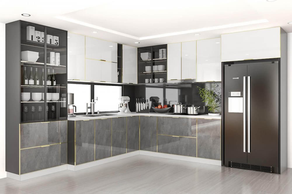 Thiết kế tủ bếp hợp kim nhôm