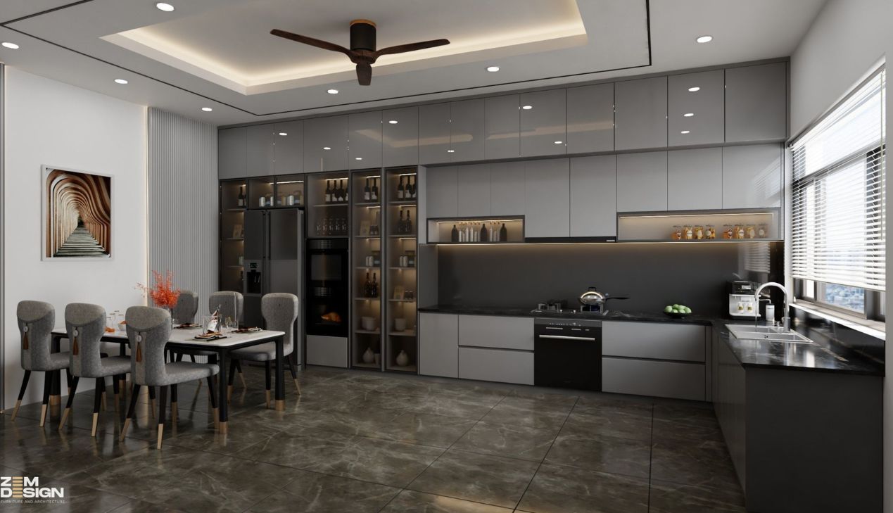 Thiết kế tủ bếp nhựa acrylic Thiết kế tủ bếp nhựa acrylic