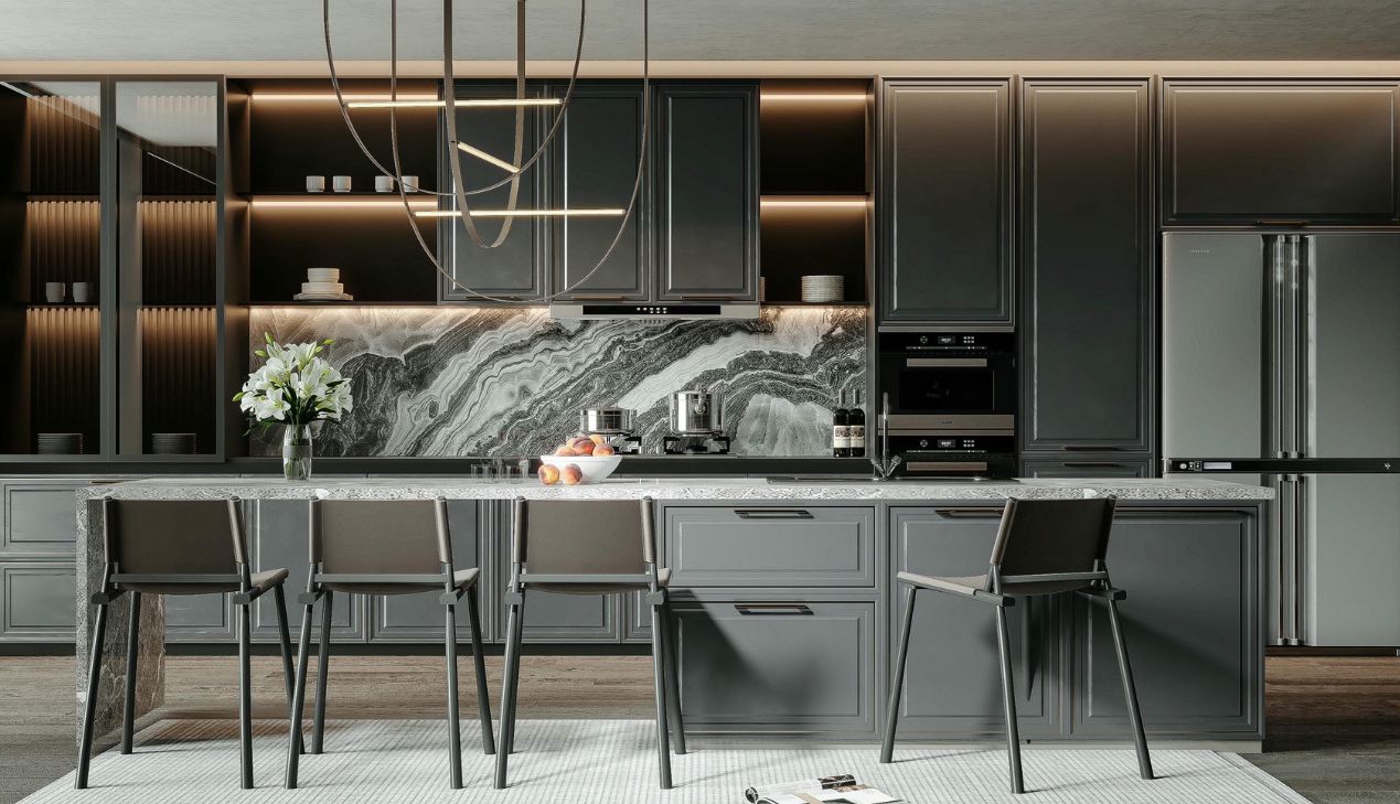 Tối ưu không gian với quầy bar mini