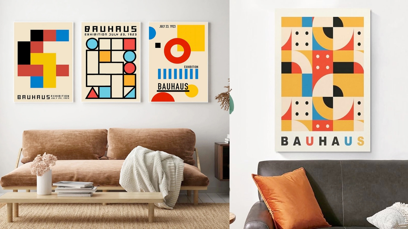 Tranh treo tường tinh giản đậm chất Bauhaus