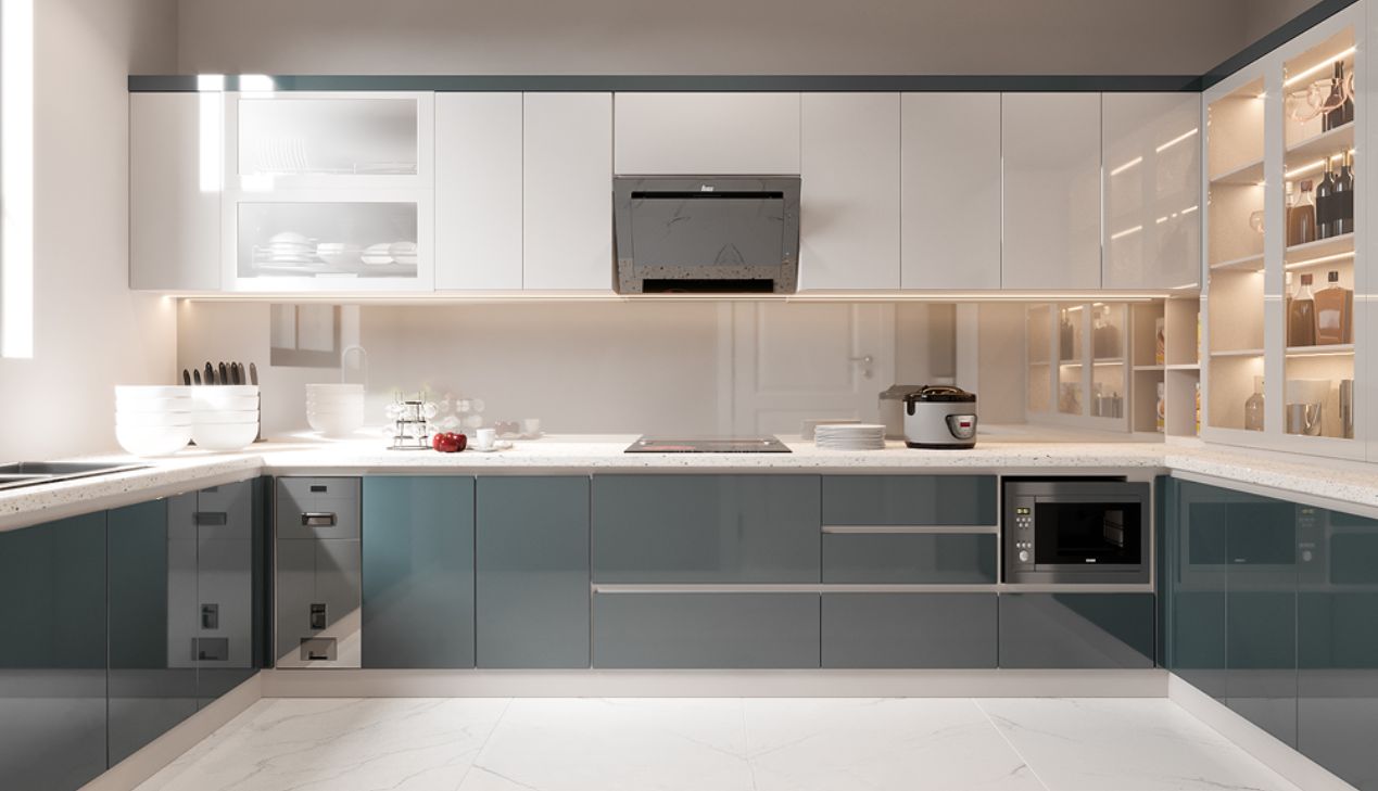 Tủ bếp acrylic chống trầy xước Tủ bếp acrylic chống trầy xước