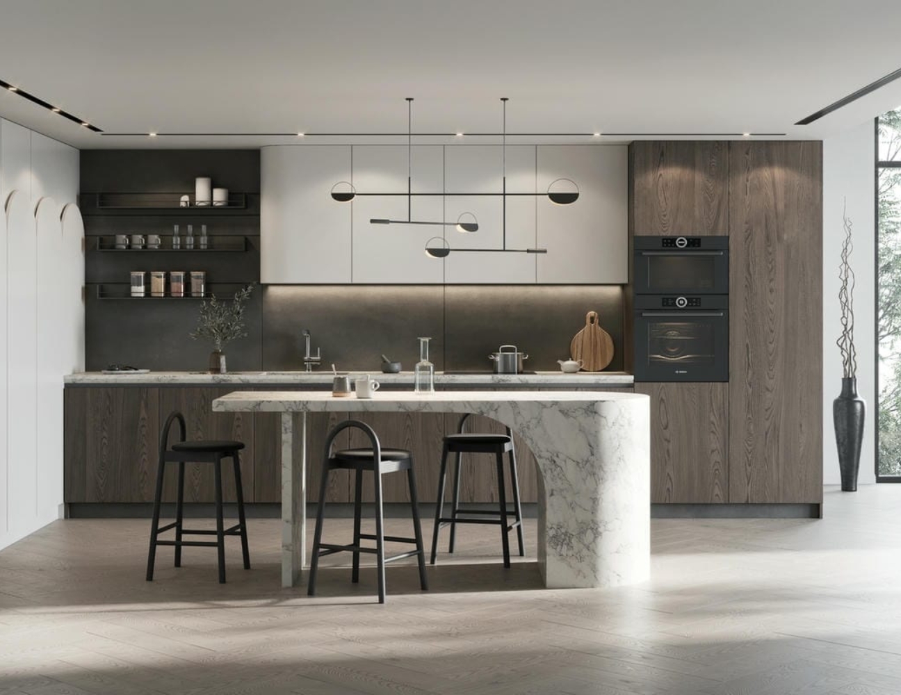 Tủ bếp acrylic dễ lắp đặt và bảo trì