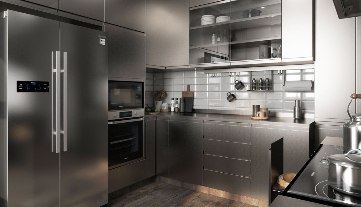 Tủ bếp cánh nhôm giá rẻ