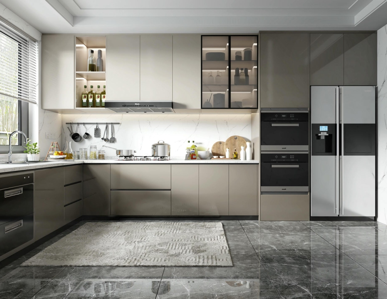 Tủ bếp composite không cong vênh