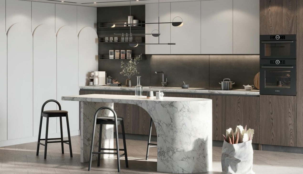 Tủ bếp gỗ công nghiệp melamine không mối mọt